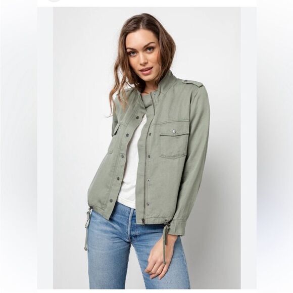 Rails Collins Contemporary Utility Military Inspired Casual Boho Jacket In Sage - Picture 1 of 15
